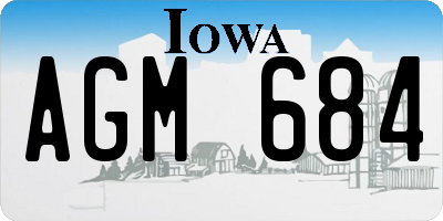IA license plate AGM684