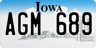 IA license plate AGM689