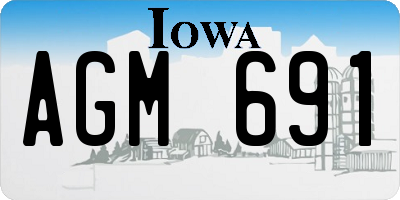 IA license plate AGM691
