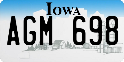 IA license plate AGM698