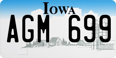 IA license plate AGM699