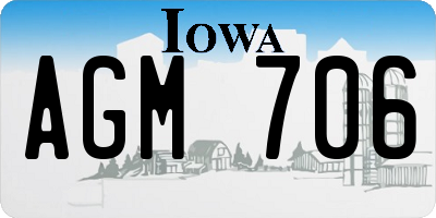 IA license plate AGM706