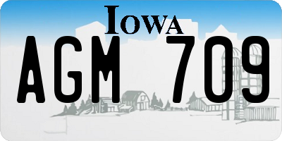 IA license plate AGM709