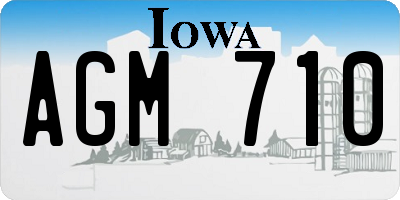 IA license plate AGM710