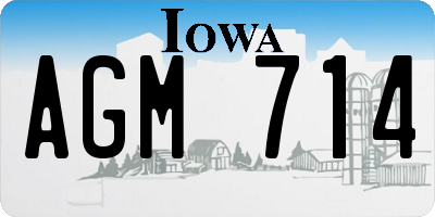 IA license plate AGM714