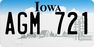 IA license plate AGM721