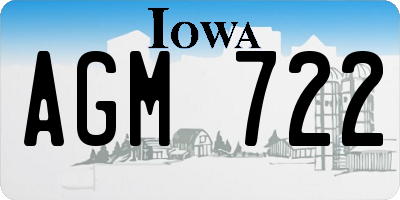 IA license plate AGM722