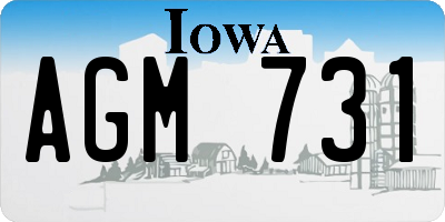 IA license plate AGM731