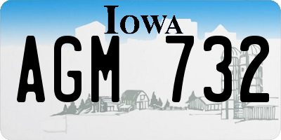 IA license plate AGM732