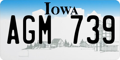 IA license plate AGM739