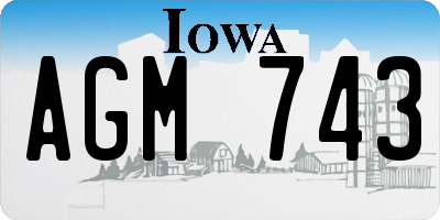 IA license plate AGM743