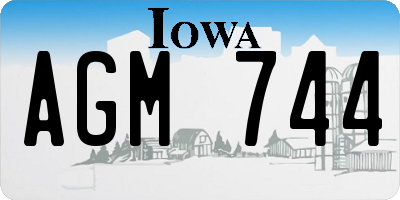 IA license plate AGM744