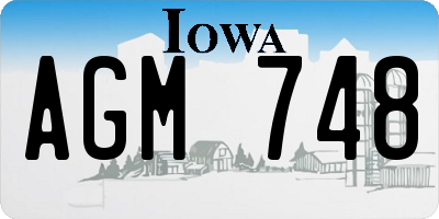 IA license plate AGM748