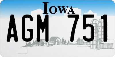 IA license plate AGM751
