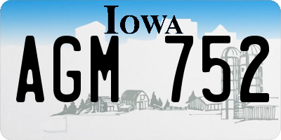 IA license plate AGM752