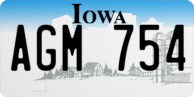 IA license plate AGM754