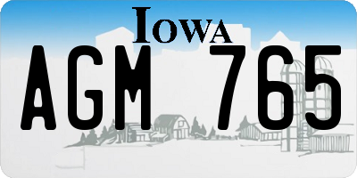 IA license plate AGM765