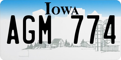 IA license plate AGM774
