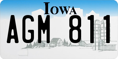IA license plate AGM811