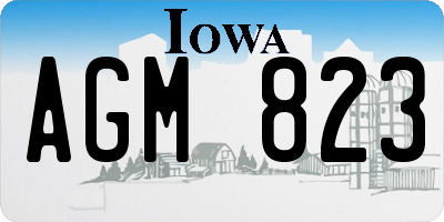 IA license plate AGM823