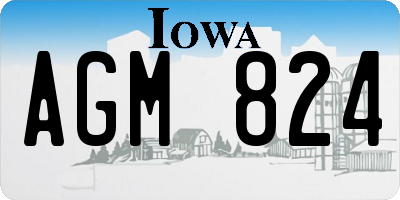 IA license plate AGM824