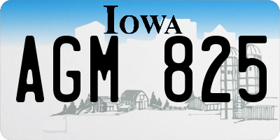 IA license plate AGM825