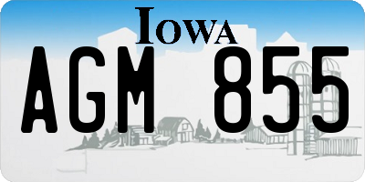 IA license plate AGM855