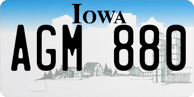 IA license plate AGM880