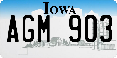 IA license plate AGM903