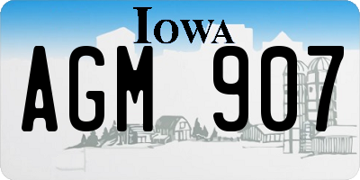 IA license plate AGM907