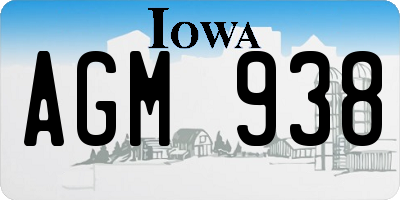 IA license plate AGM938
