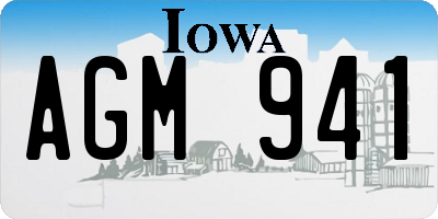 IA license plate AGM941