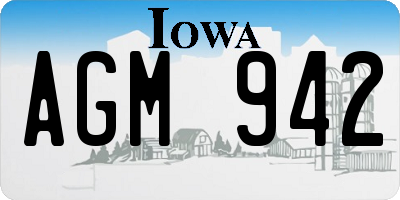 IA license plate AGM942