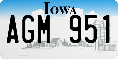IA license plate AGM951