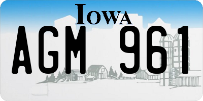 IA license plate AGM961