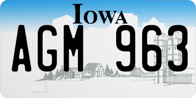 IA license plate AGM963