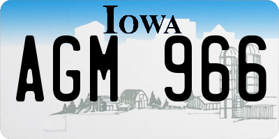 IA license plate AGM966