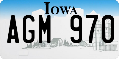 IA license plate AGM970