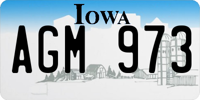 IA license plate AGM973
