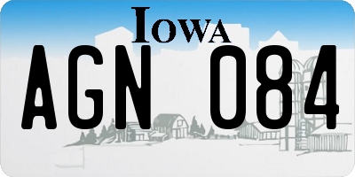IA license plate AGN084