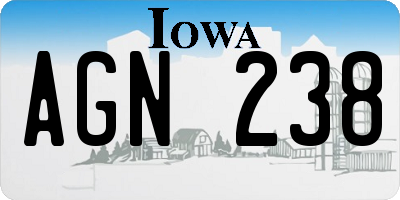 IA license plate AGN238