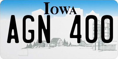 IA license plate AGN400