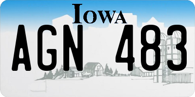 IA license plate AGN483