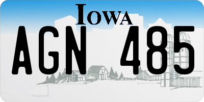 IA license plate AGN485
