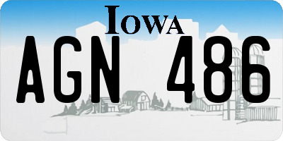 IA license plate AGN486