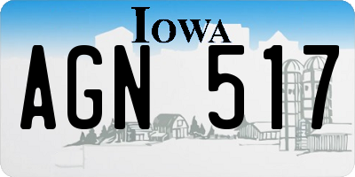 IA license plate AGN517