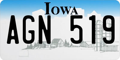 IA license plate AGN519