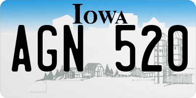 IA license plate AGN520