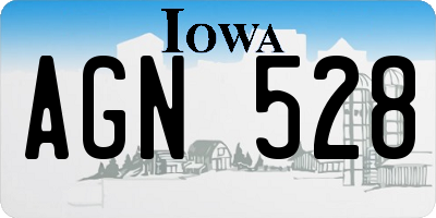 IA license plate AGN528