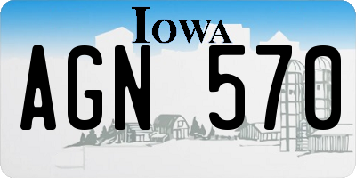 IA license plate AGN570